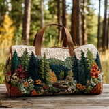 Quilted travel bag with forest guardian NCU0PT8996