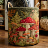 Laundry Basket with Forest Mushrooms