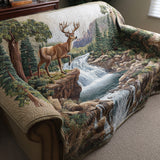 Quilted Sofa Cover Forest – Non-Slip