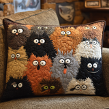 Quilted cushion cover with cute cats NCU0NT9937