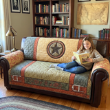 Quilted sofa cover with Texas star NCU0XD2128