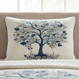 Quilted cushion cover with blue serenity NCU0VL3065