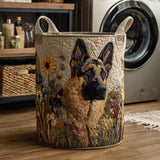 Quilted Laundry Basket — German Shepherd
