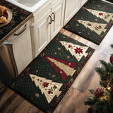 Non-slip Christmas Kitchen Mat with Golden Pine NCU0TD1717