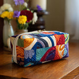 Quilted beauty case with retro waves NCU0PT9289