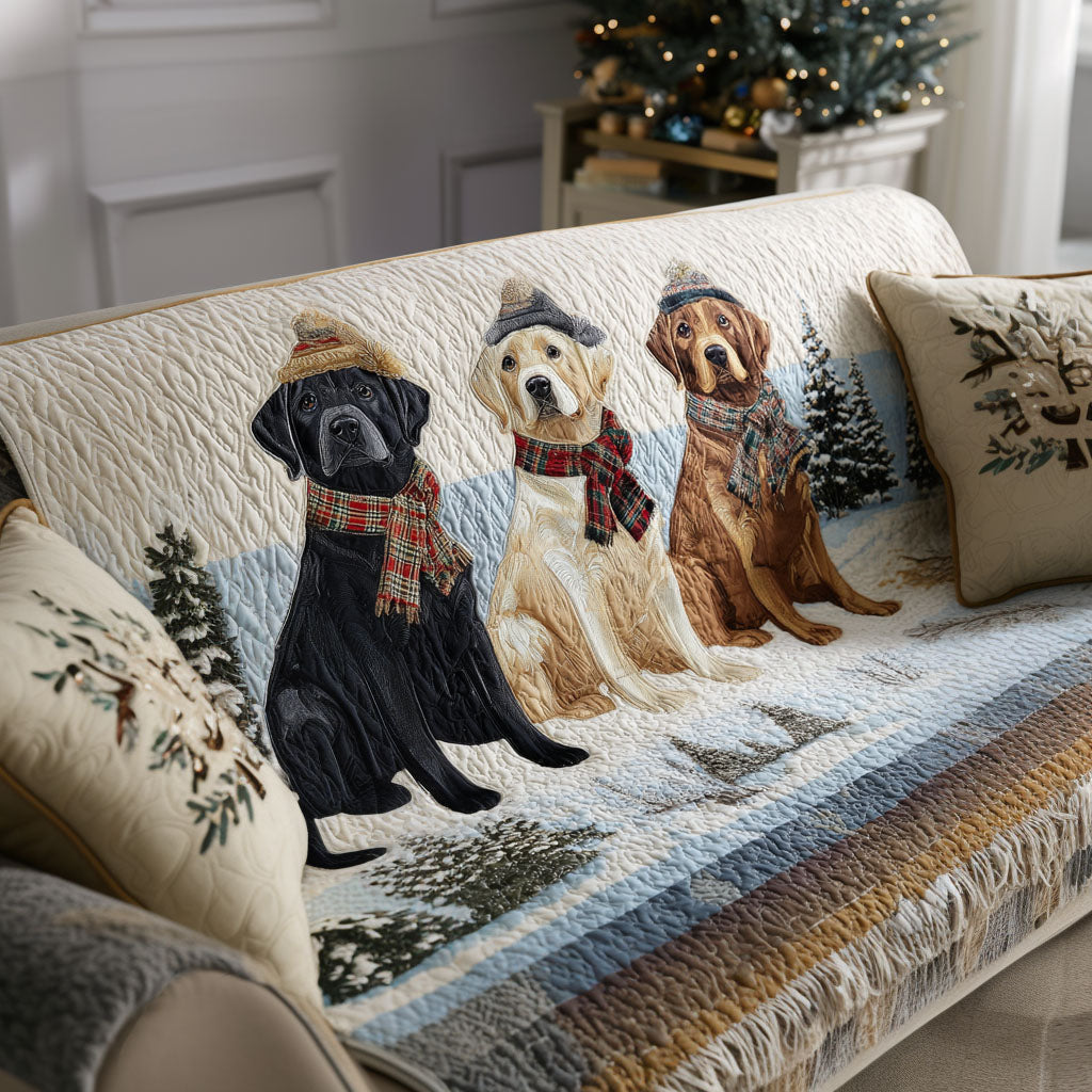 Quilted Sofa Cover with Labrador Retriever NCU0VT339