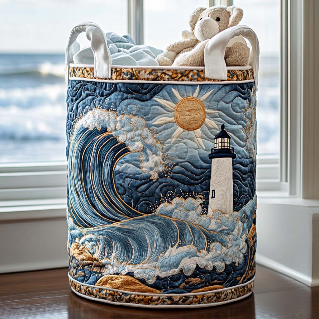 Quilted Laundry Basket — Lighthouse