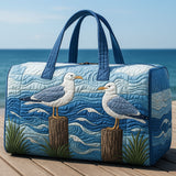 Quilted travel bag with seagulls at the harbour NCU0PT9029
