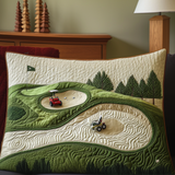 Quilted cushion cover with harmonious pines NCU0NT7972