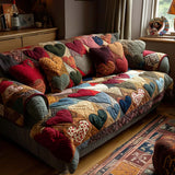 Quilted Heart-Shaped Sofa Cover