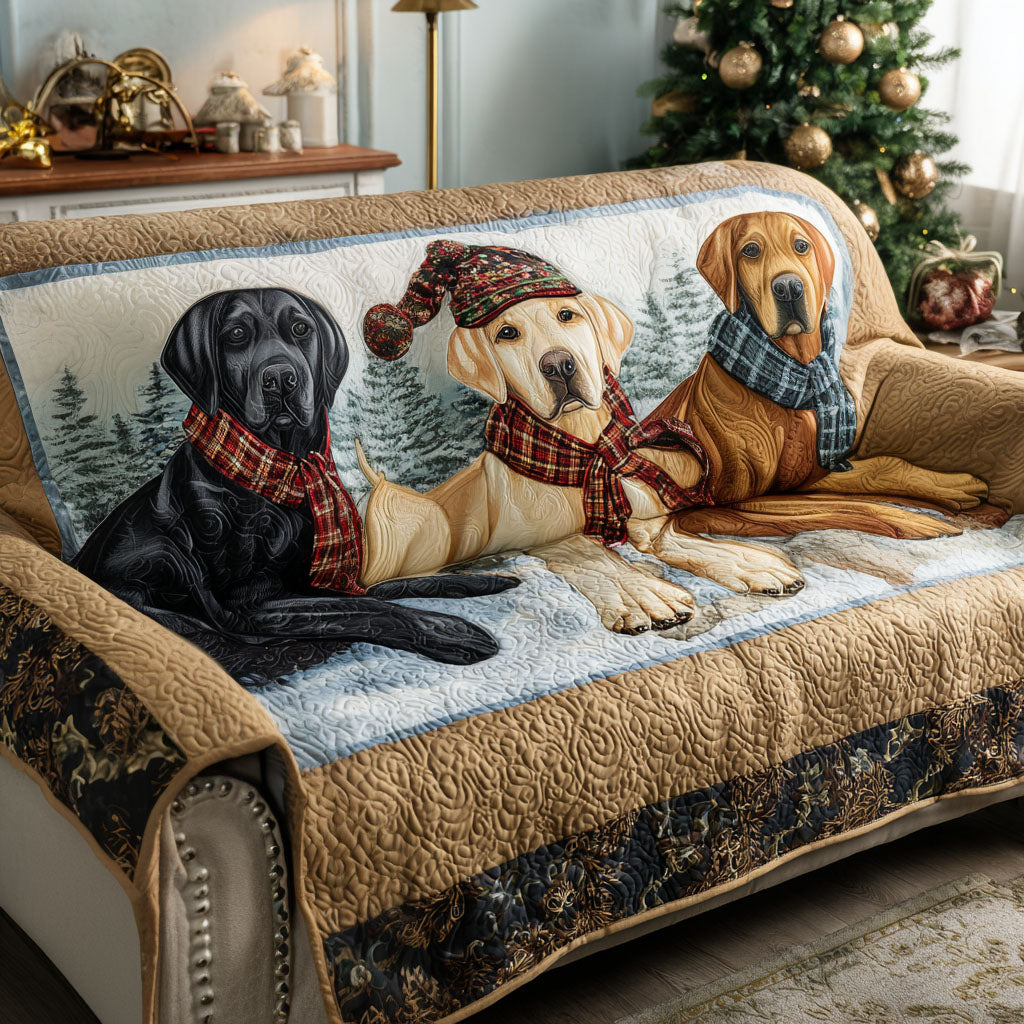 Quilted Sofa Cover with Labrador Retriever NCU0VT339