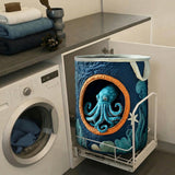 Quilted Laundry Basket — Hidden Octopus