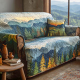 Highland Mist Quilted Sofa Cover