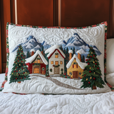 Quilted cushion cover with a holiday home atmosphere NCU0NT9553