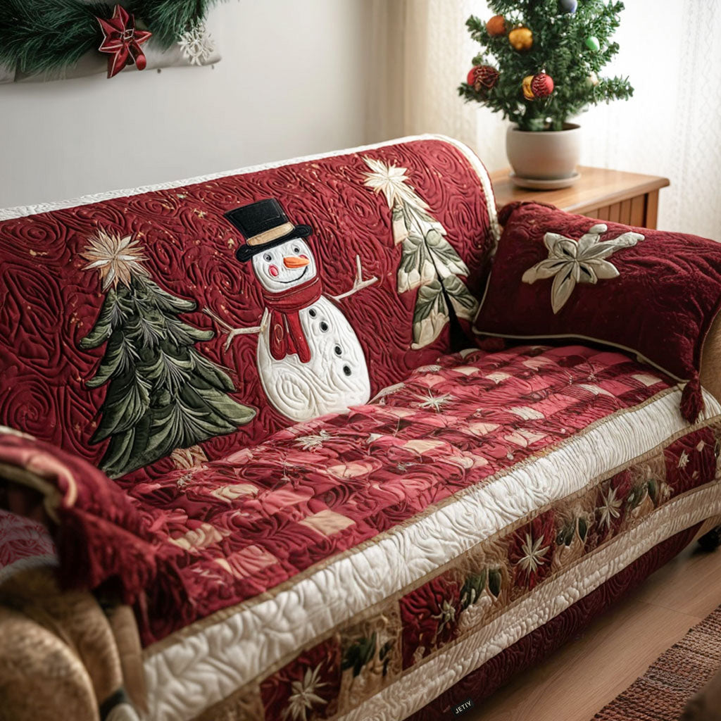 Quilted Sofa Cover Sparkling Festive Nights