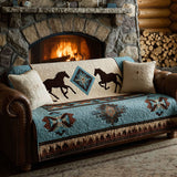 Quilted Sofa Cover Horses in the Sky