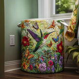 Quilted laundry basket with hummingbirds NCU0NNT1417