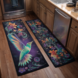 Non-slip kitchen rug with hummingbirds and flowers NCU0DK11061
