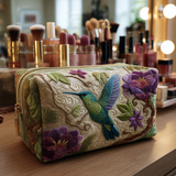 Quilted beauty case with glowing hummingbird NCU0DK10214