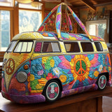 Quilted travel bag with colourful van NCU0PT8950