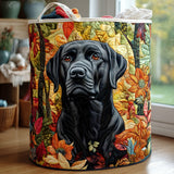 Quilted laundry basket with Labrador NCU0PTT1253
