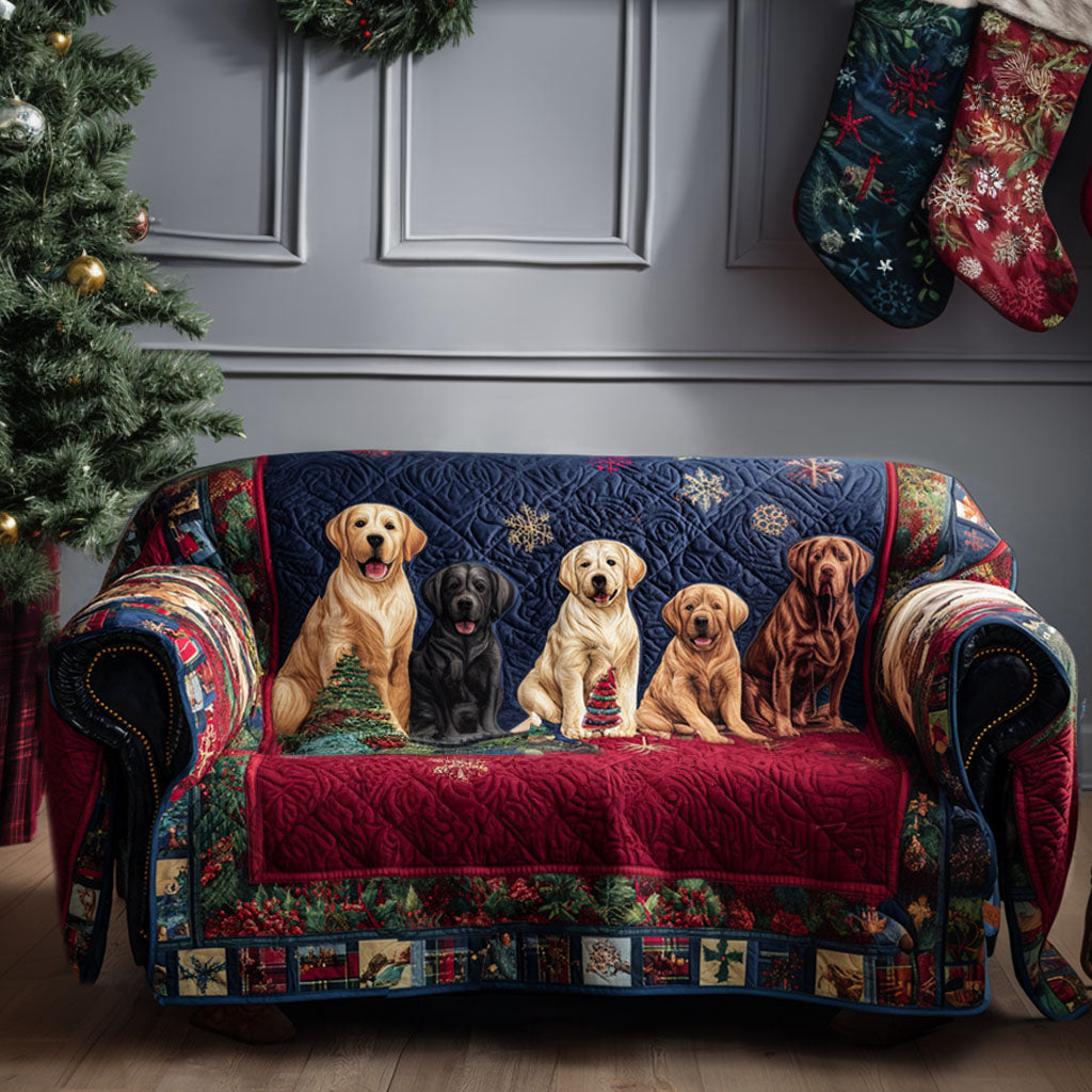 Quilted Sofa Cover with Labrador Retriever NCU0VT339