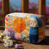 Quilted beauty case with delicate sun NCU0PT9291
