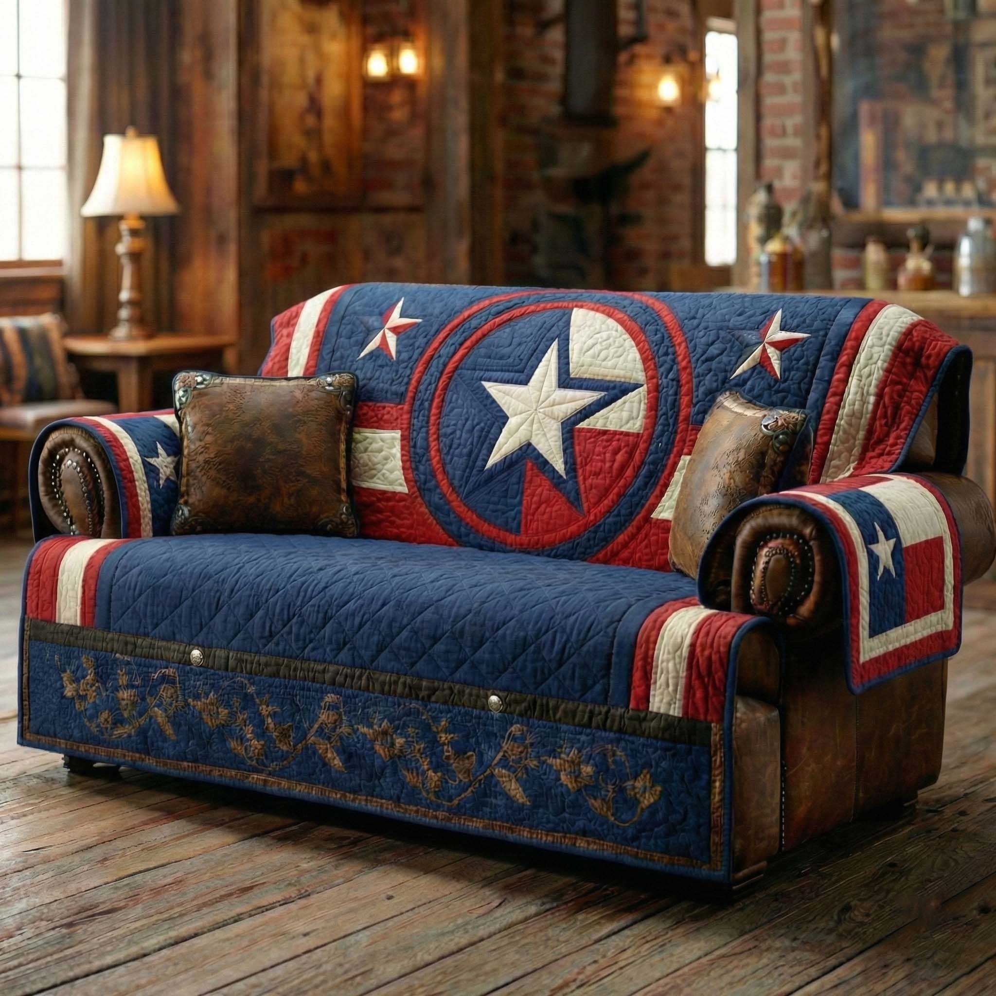 Quilted American Style Sofa Cover NCU0VT373
