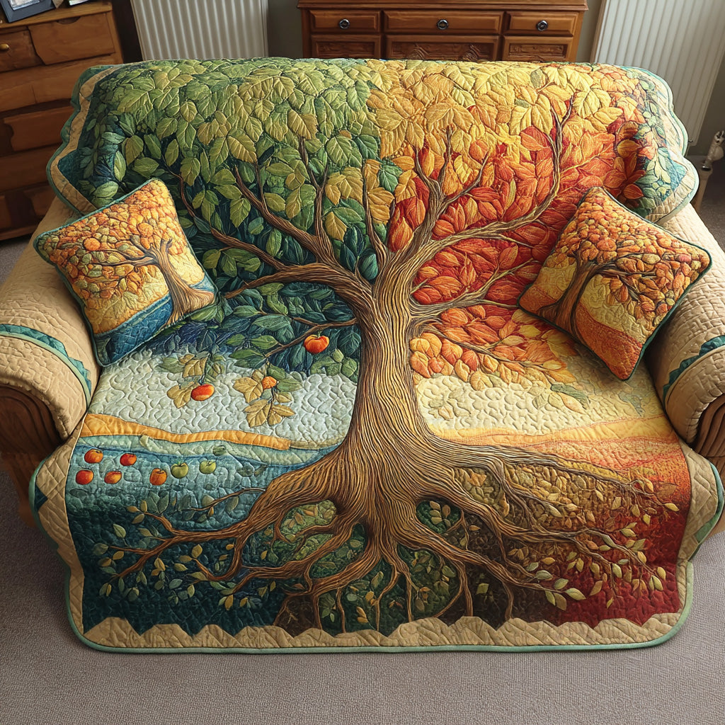 Quilted Sofa Cover Tree of Life – Soft to the Touch