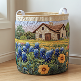 Quilted laundry basket with floral pattern NCU0DDK911