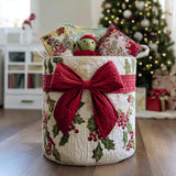 Quilted Laundry Basket — Christmas Cheer