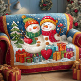 Quilted Sofa Cover Winter Story Among Lovers