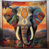Elephant Quilted Blanket in Moonlight NCU0DK660