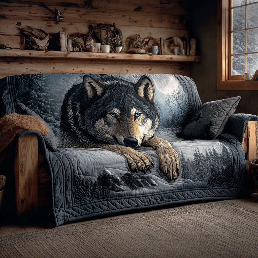 Quilted Sofa Cover with Wolf NCU0VT328