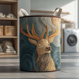 Laundry Basket with Deer Design NCU0QN047