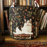 Laundry Basket with Mysterious Cat