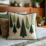 Quilted cushion cover with evergreen forest NCU0TV373