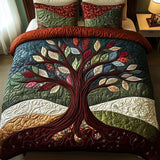 Quilted Bed Cover Set - Embrace of Nature