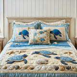 3-Piece Duvet Cover Set - Ocean Waves