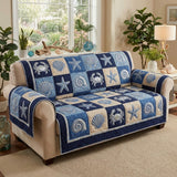 Quilted Sofa Cover Ocean Charm