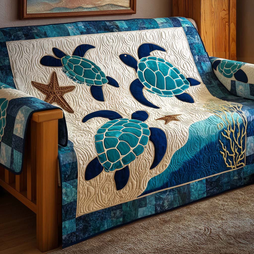 Quilted Sofa Cover with Turtle NCU0VT361