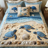 Quilted Bedspread Set - Sea Turtles