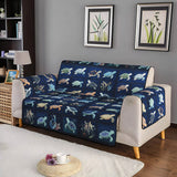Quilted sofa cover with oceanic pattern NCU0PT1076