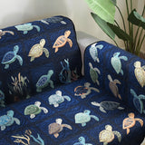 Quilted sofa cover with oceanic pattern NCU0PT1076