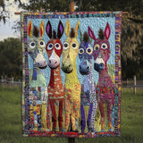 Quilted Pony Patchwork Blanket NCU0PT4466