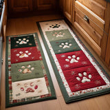 Non-slip kitchen rug with cosy paw prints NCU0NT11389