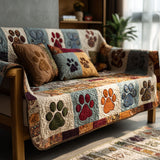 Quilted Sofa Cover with Paws and Grass NCU0PT10910