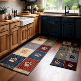 Non-slip kitchen mat with paw prints NCU0NT11396