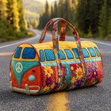 Quilted travel bag with peace van NCU0DV7521