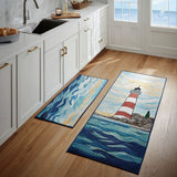 Non-slip kitchen rug with lighthouse and calm sea NCU0DK11807